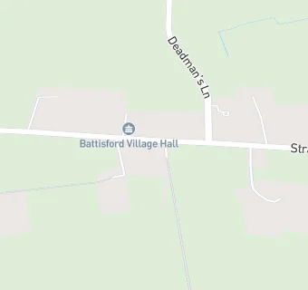 map for Battisford Village Hall