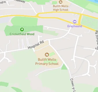 map for Builth Wells C.P. School