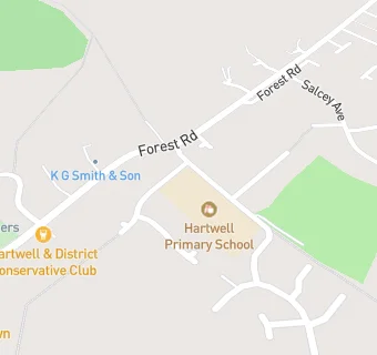 map for Hartwell Primary School