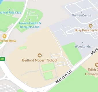 map for Bedford Modern School