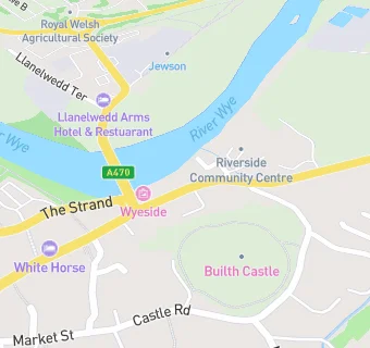 map for Wyeside Arts Centre