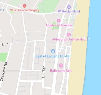 map for Aldeburgh East Of England Co Op