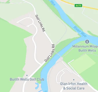 map for Builth Wells Golf Club