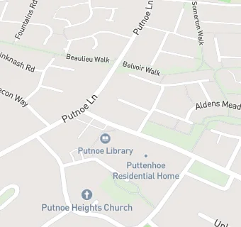 map for Puttenhoe Residential Care Home