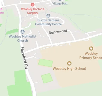 map for Weobley High School