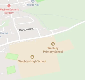 map for Weobley Primary School