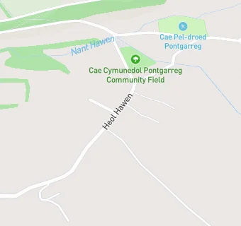 map for PONTGARREG VILLAGE HALL