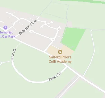 map for Salford Priors CofE Academy