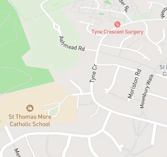 map for St Thomas More RC Upper School