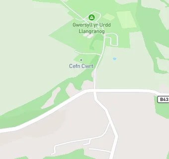 map for Gwersyll yr Urdd, Llangrannog