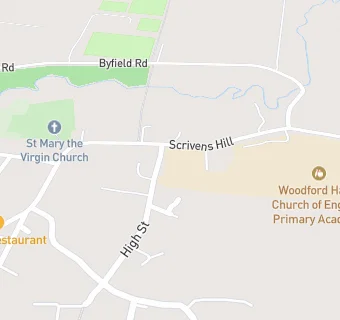 map for Woodford Halse Church of England School