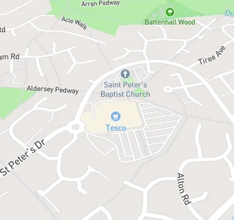 map for St Peters Village Hall