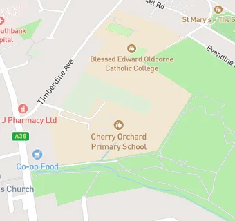 map for Cherry Orchard Primary School