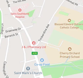 map for Cherry Orchard Primary School