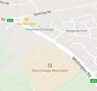 map for New College Worcester (NMSS)