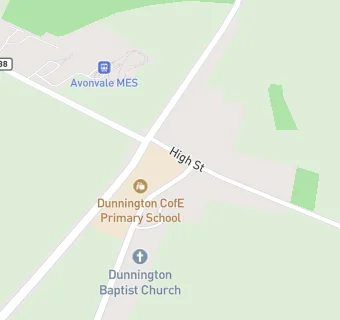 map for Dunnington CofE Primary School