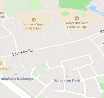 map for Nunnery Wood Sports Complex