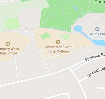 map for Worcester Sixth Form College