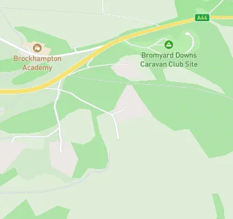 map for Bromyard Downs Caravan Club Site