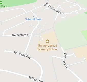 map for Nunnery Wood Primary School