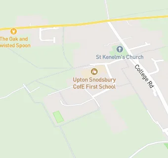 map for Upton Snodsbury Village Hall