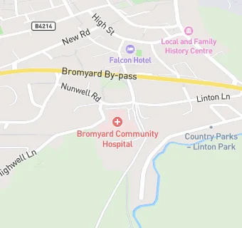 map for Bromyard Community Hospital - Wye Valley NHS Trust