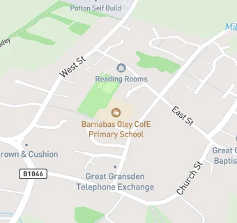 map for Barnabas Oley CofE Primary School