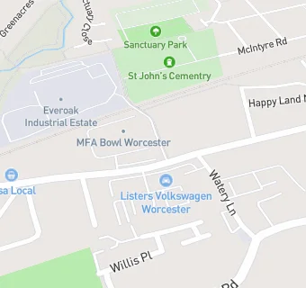 map for Worcester Bowl