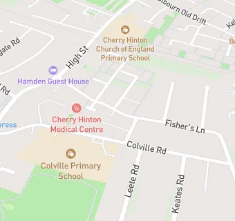 map for Cherry Hinton & Brookfields Medical Practice