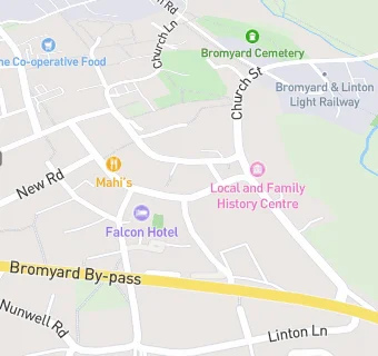 map for Bromyard Masonic Club