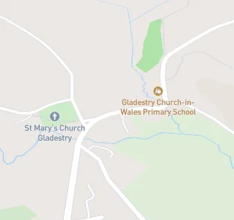 map for Gladestry C in W School