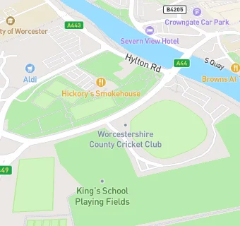 map for Worcestershire County Cricket Club