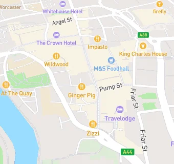 map for Visit Worcester