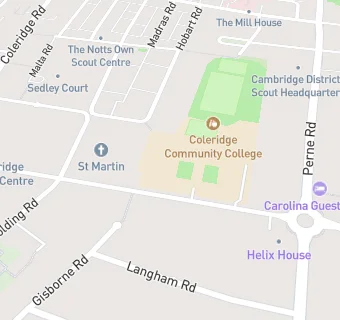 map for Coleridge Community College