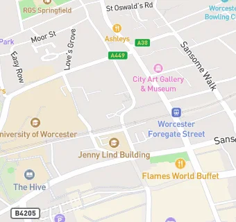 map for Burger Shop Worcester / A Rule Of Tum