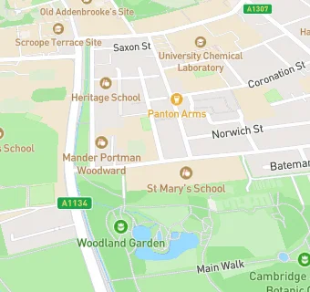 map for Bellerbys College Cambridge