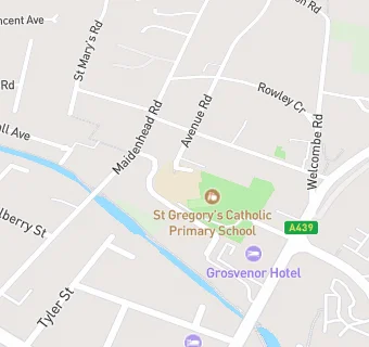 map for St Gregorys R C J And I School