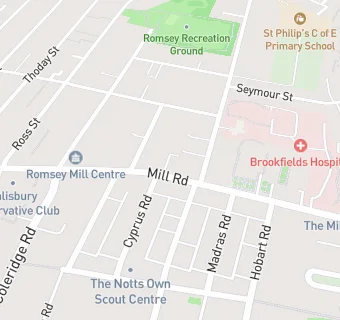 map for Mill Road Surgery