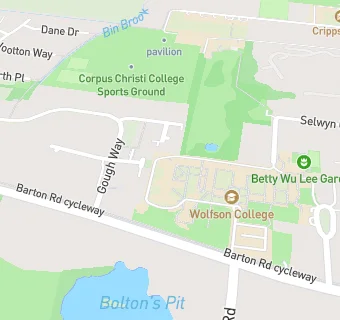 map for Wolfson College