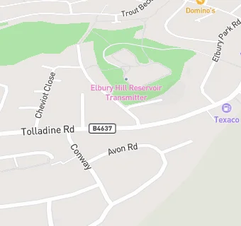 map for Tolladine Service Station