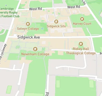 map for Newnham College