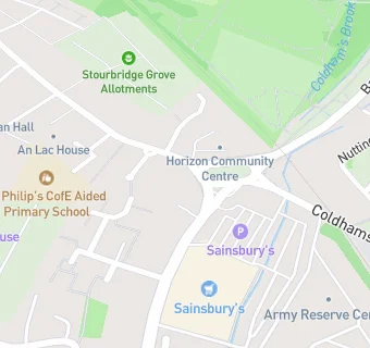 map for Cambridge Community Church