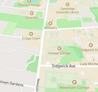 map for Selwyn College