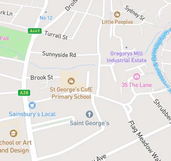 map for St George's CofE Primary School