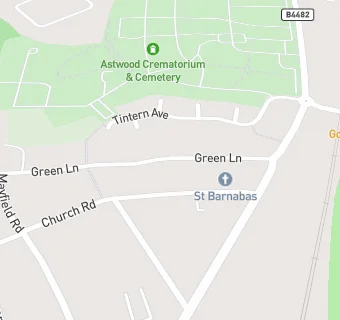 map for St Barnabas Church Hall