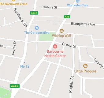 map for Barbourne Health Centre