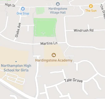 map for Hardingstone Academy