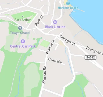 map for NEW QUAY BOWLING CLUB