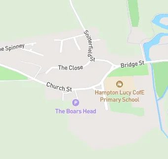 map for Hampton Lucy C Of E Primary School