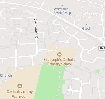 map for St Josephs Catering At St Josephs Catholic Primary School